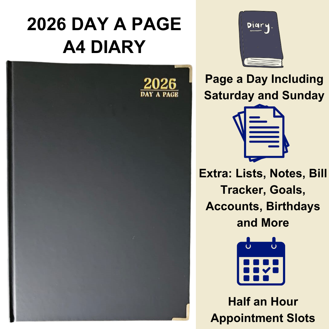 A4 2026 Diary PU Leather Cover