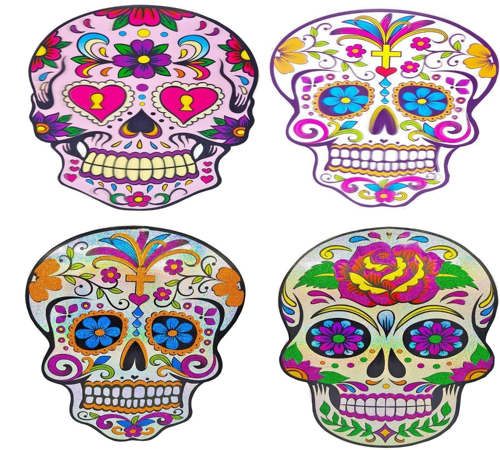 Glitter Day of the Dead Skulls