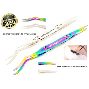 Eyelash Applicator Extension Tweezer Double Ended Tweezer Make-Up Beauty-UNIQUE