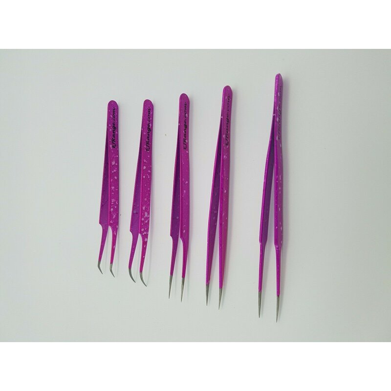 Eyelash Extension Tweezers Set 5-Piece Professional Stainless Steel - Image 6