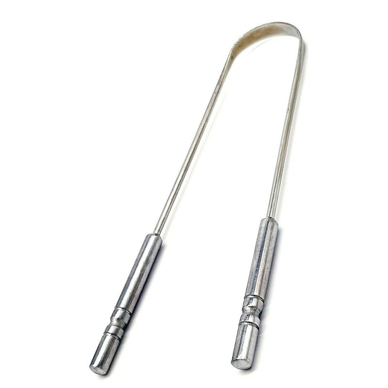 STAINLESS STEEL TONGUE CLEANER / ORAL HYGIENE SCRAPER STAINLESS STEEL - Image 2