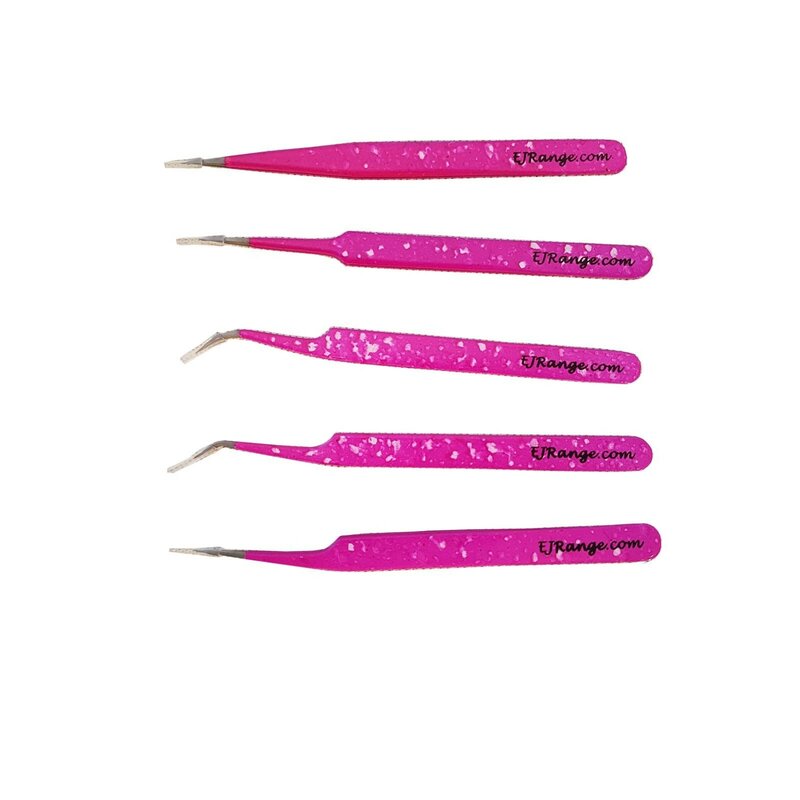 Eyelash Extension Tweezers Set 5-Piece Professional Stainless Steel