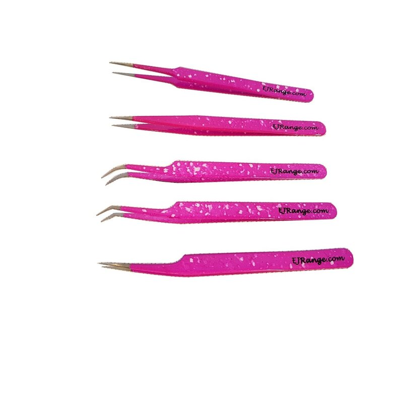 Eyelash Extension Tweezers Set 5-Piece Professional Stainless Steel - Image 3
