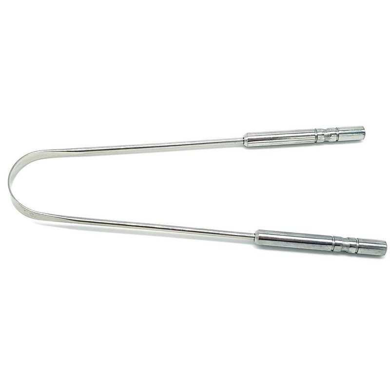 STAINLESS STEEL TONGUE CLEANER / ORAL HYGIENE SCRAPER STAINLESS STEEL - Image 3