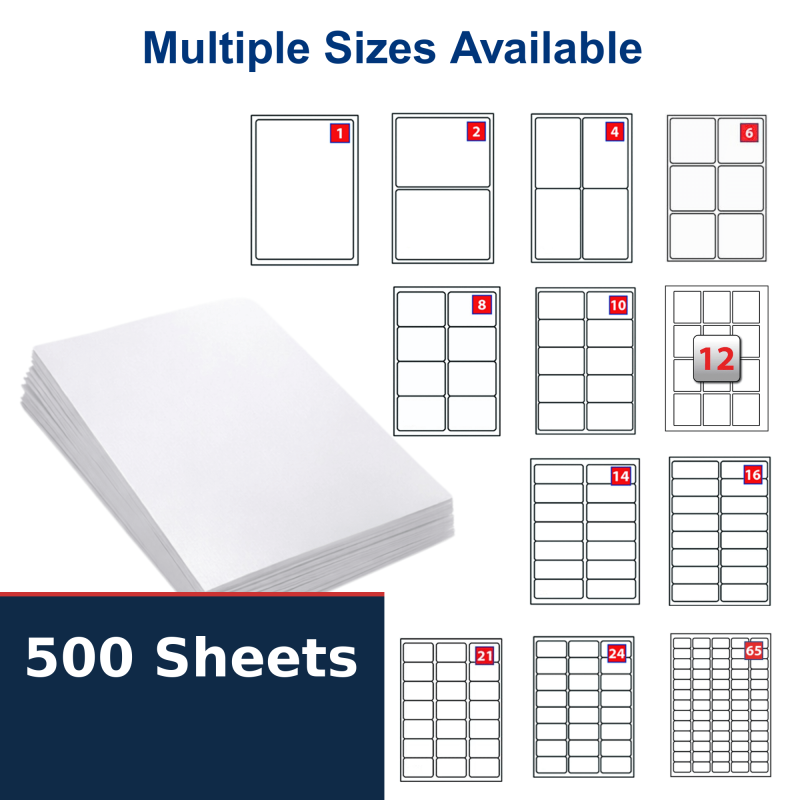 EJRange Address Labels - 500 Sheets