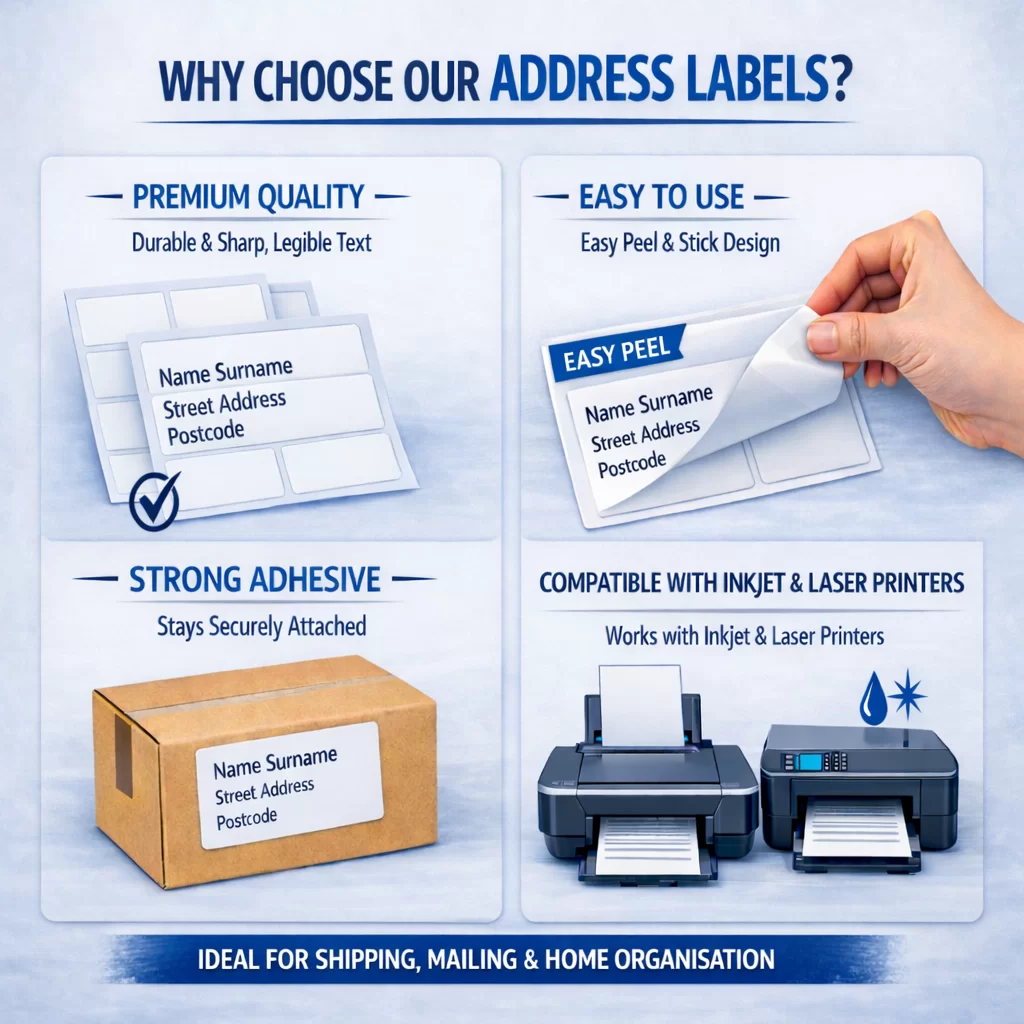 Why choose EJRange A4 address labels